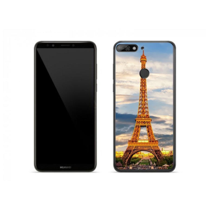 Gelové pouzdro mmCase na mobil Huawei Y7 (2018) - eiffelova věž 3