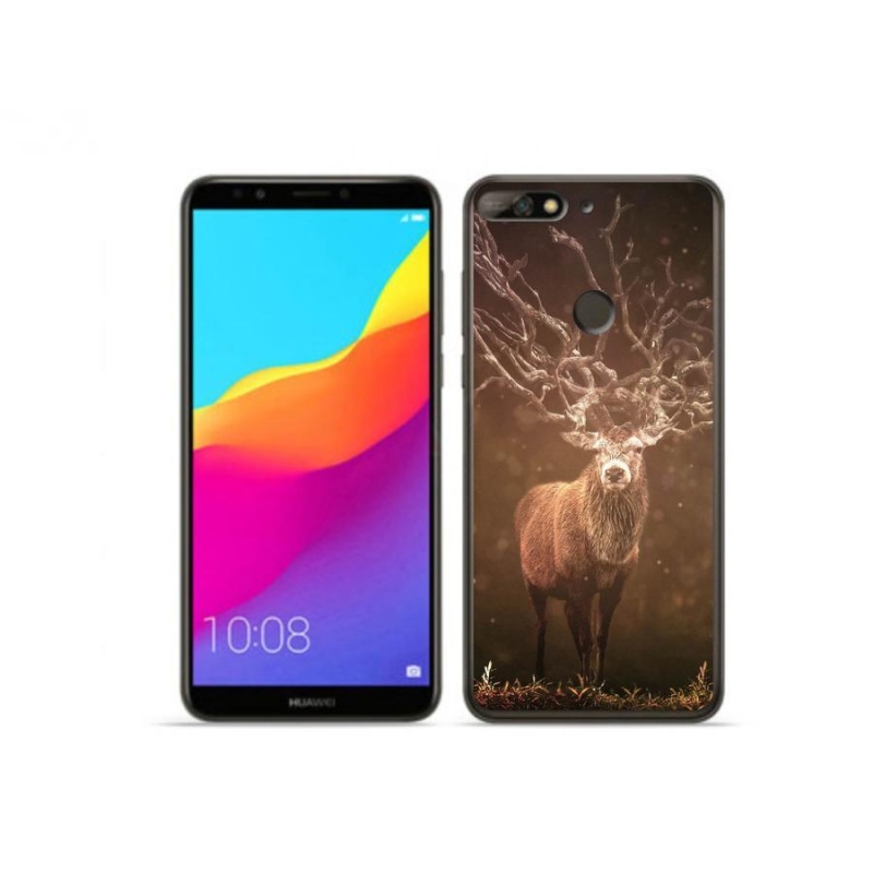 Gelové pouzdro mmCase na mobil Huawei Y7 Prime (2018) - jelen v záři