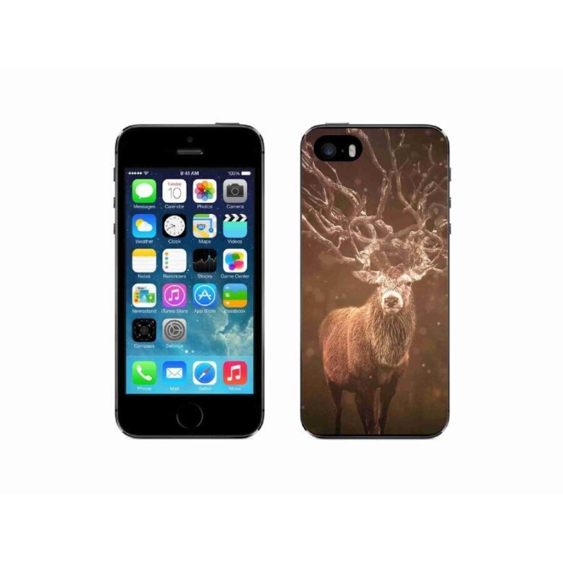 Gelové pouzdro mmCase na mobil iPhone 5/5s - jelen v záři