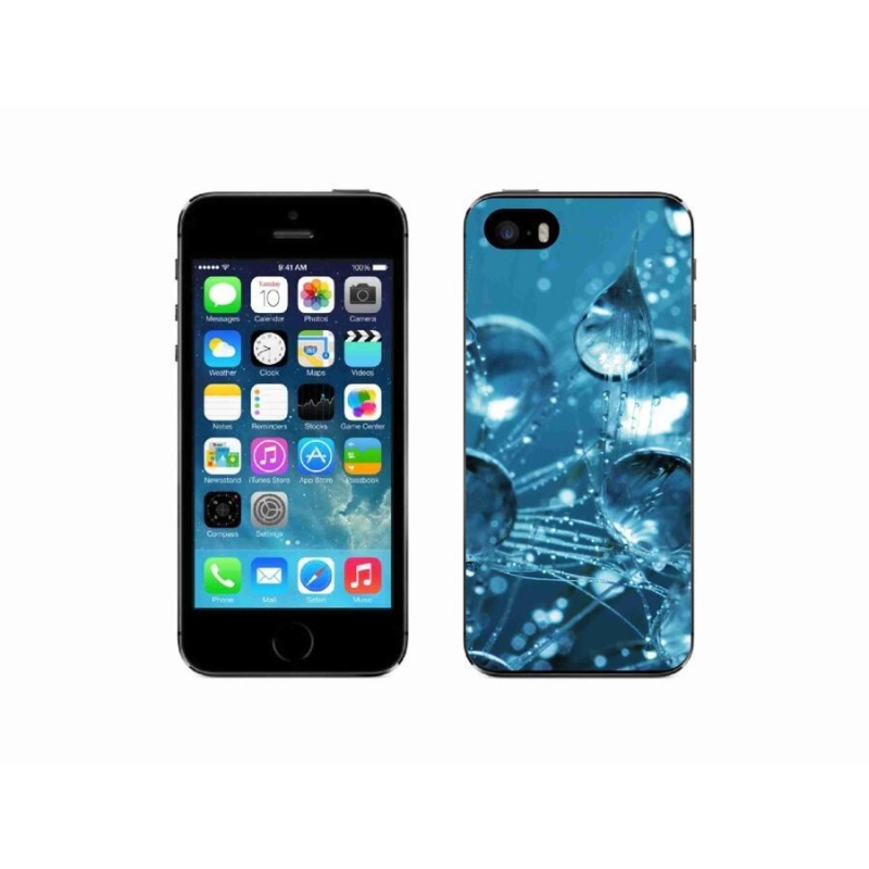 Gelové pouzdro mmCase na mobil iPhone 5/5s - kapky vody