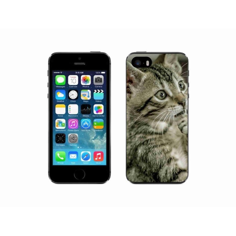 Gelové pouzdro mmCase na mobil iPhone 5/5s - roztomilá kočka