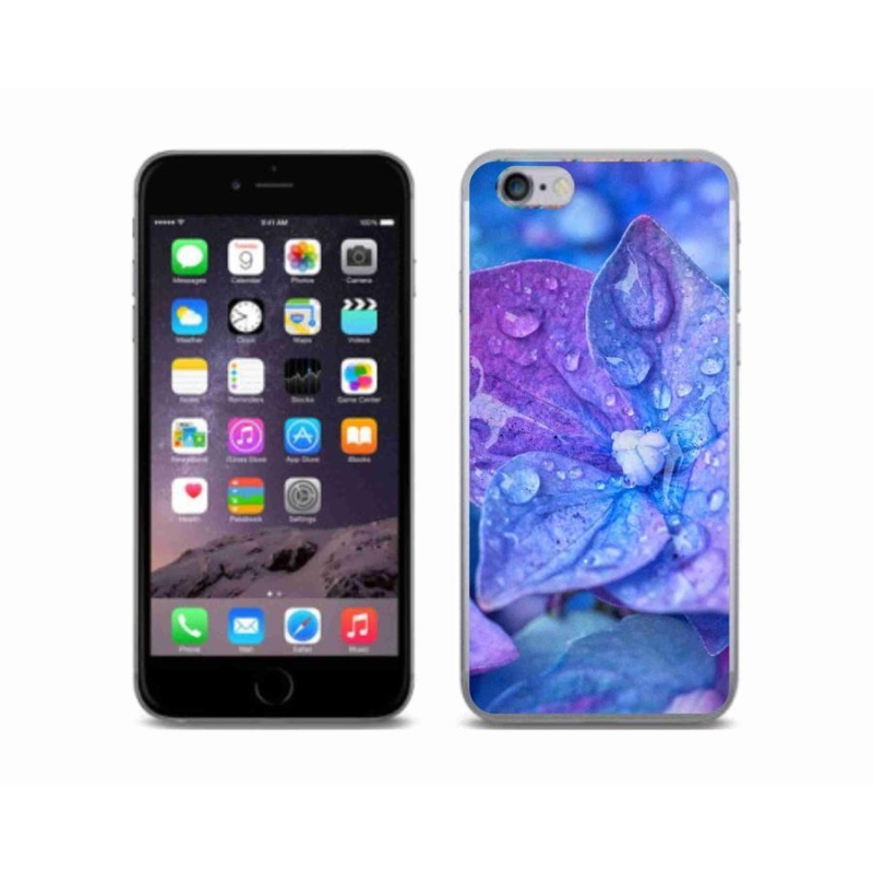 Gelové pouzdro mmCase na mobil iPhone 6/6S - fialový květ