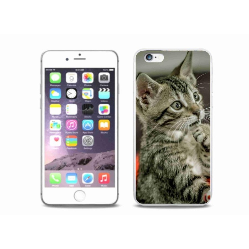 Gelové pouzdro mmCase na mobil iPhone 6/6S Plus - roztomilá kočka
