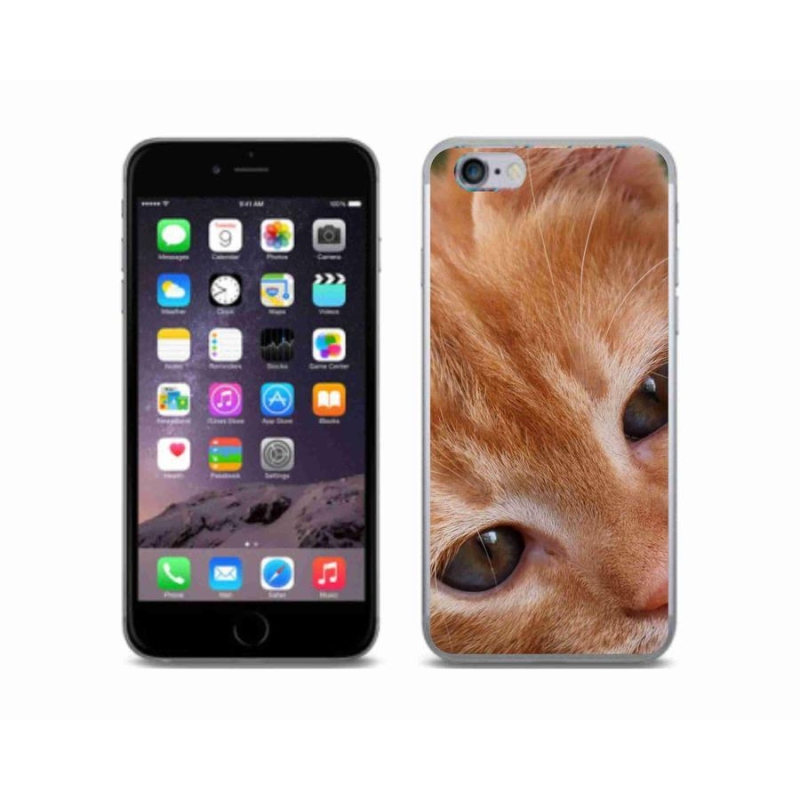 Gelové pouzdro mmCase na mobil iPhone 6/6S - zrzavé kotě