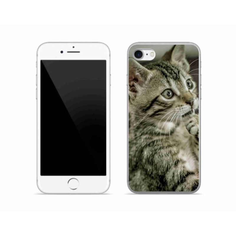 Gelové pouzdro mmCase na mobil iPhone SE (2020) - roztomilá kočka
