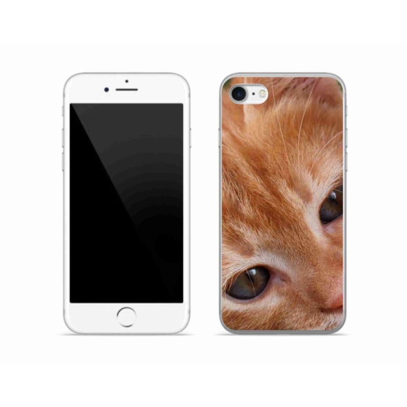 Gelové pouzdro mmCase na mobil iPhone SE (2022) - zrzavé kotě