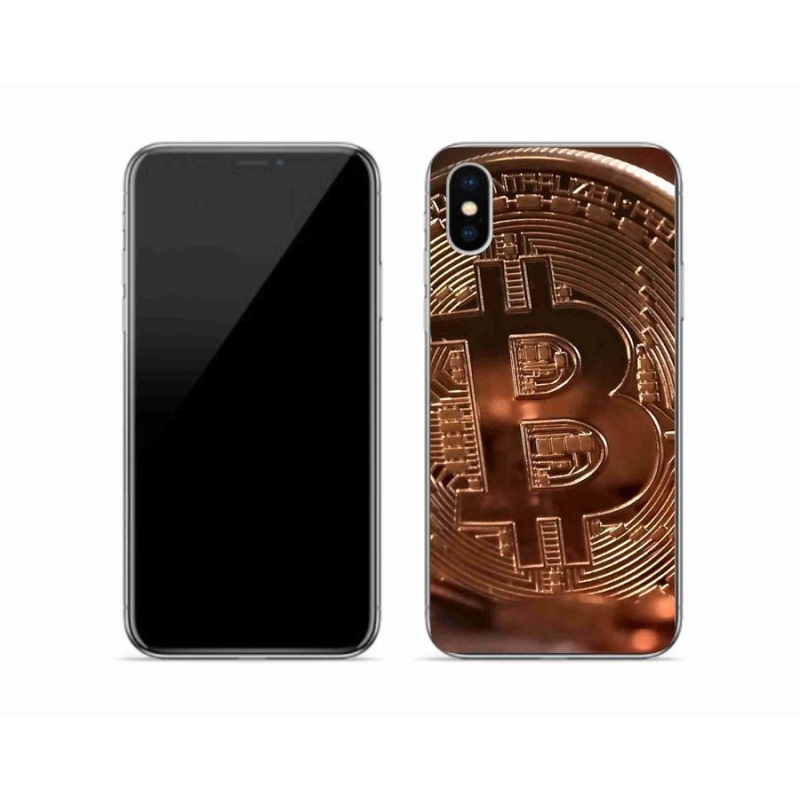 Gelové pouzdro mmCase na mobil iPhone XS - bitcoin