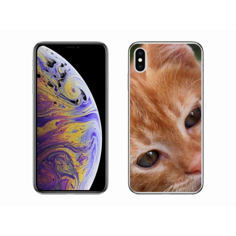 Gelové pouzdro mmCase na mobil iPhone XS Max - zrzavé kotě