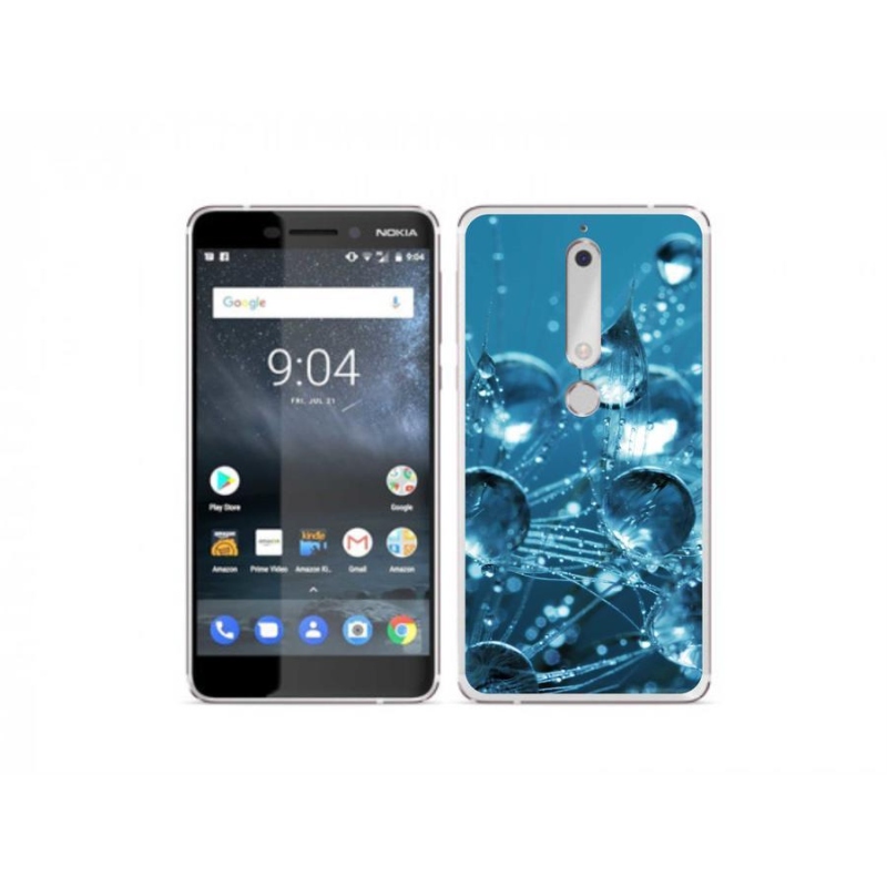 Gelové pouzdro mmCase na mobil Nokia 6.1 - kapky vody