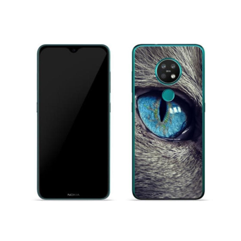 Gelové pouzdro mmCase na mobil Nokia 6.2 - modré kočičí oko