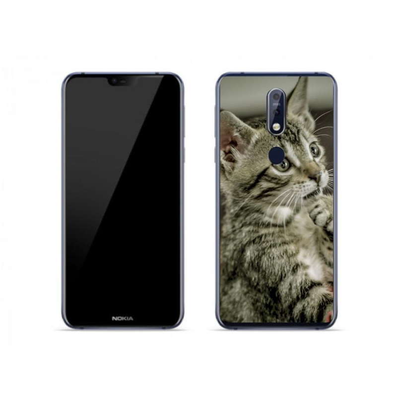 Gelové pouzdro mmCase na mobil Nokia 7.1 - roztomilá kočka