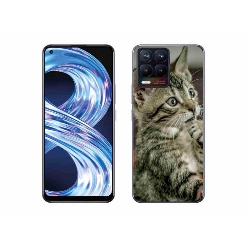 Gelové pouzdro mmCase na mobil Realme 8 4G - roztomilá kočka