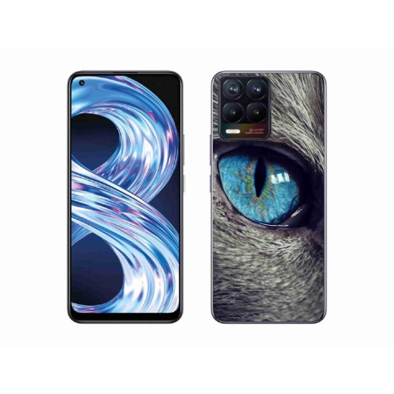 Gelové pouzdro mmCase na mobil Realme 8 Pro - modré kočičí oko