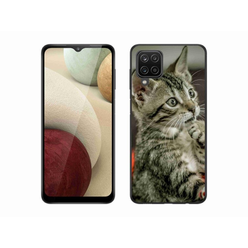 Gelové pouzdro mmCase na mobil Samsung Galaxy A12 - roztomilá kočka