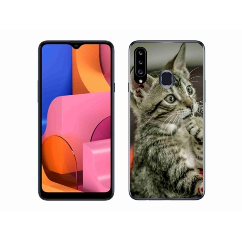 Gelové pouzdro mmCase na mobil Samsung Galaxy A20s - roztomilá kočka
