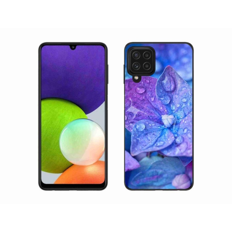 Gelové pouzdro mmCase na mobil Samsung Galaxy A22 4G - fialový květ
