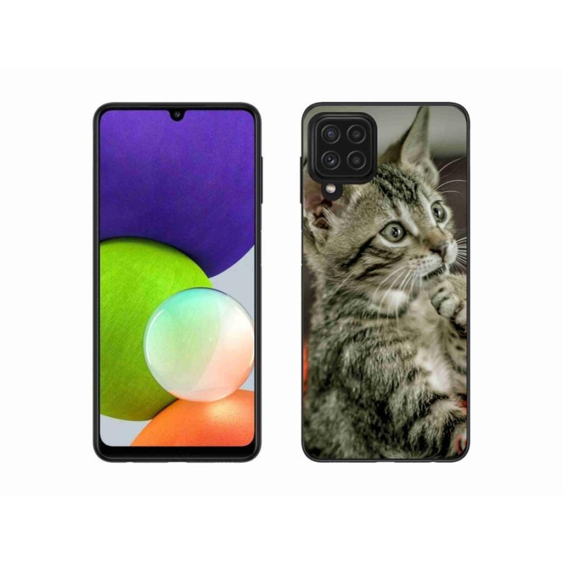 Gelové pouzdro mmCase na mobil Samsung Galaxy A22 4G - roztomilá kočka