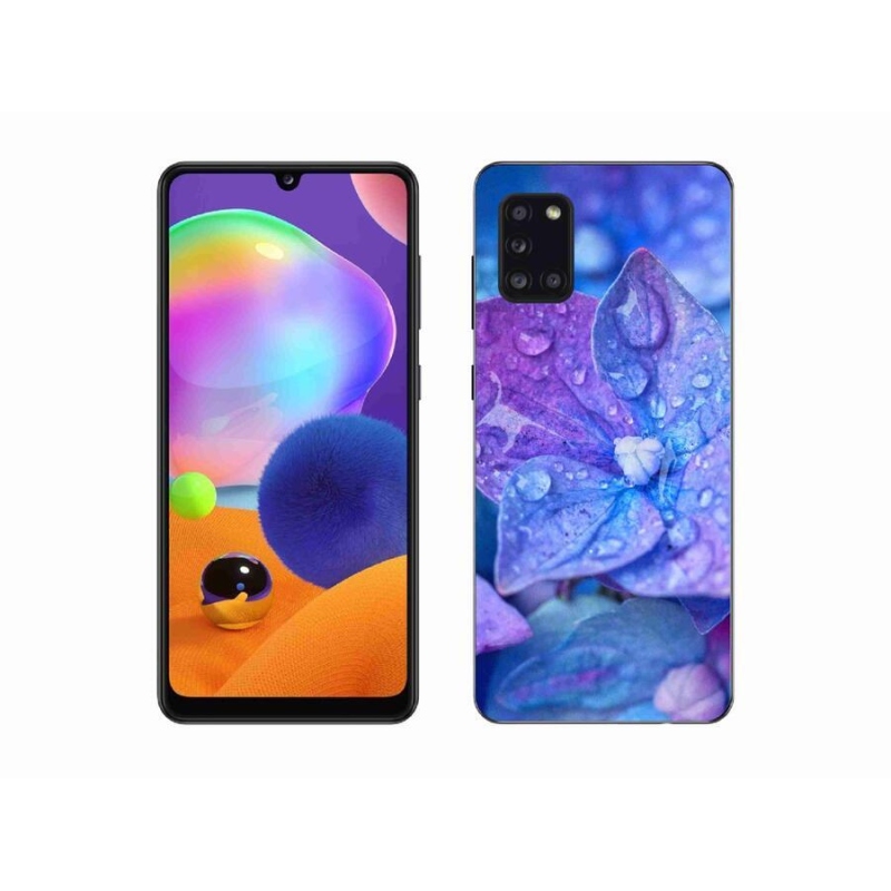 Gelové pouzdro mmCase na mobil Samsung Galaxy A31 - fialový květ