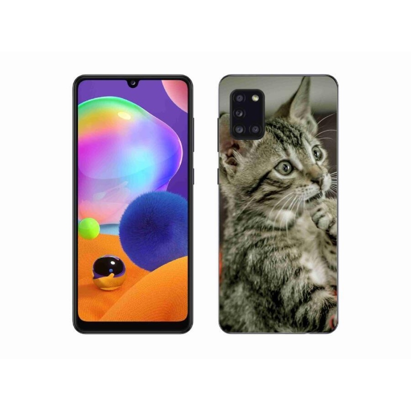 Gelové pouzdro mmCase na mobil Samsung Galaxy A31 - roztomilá kočka