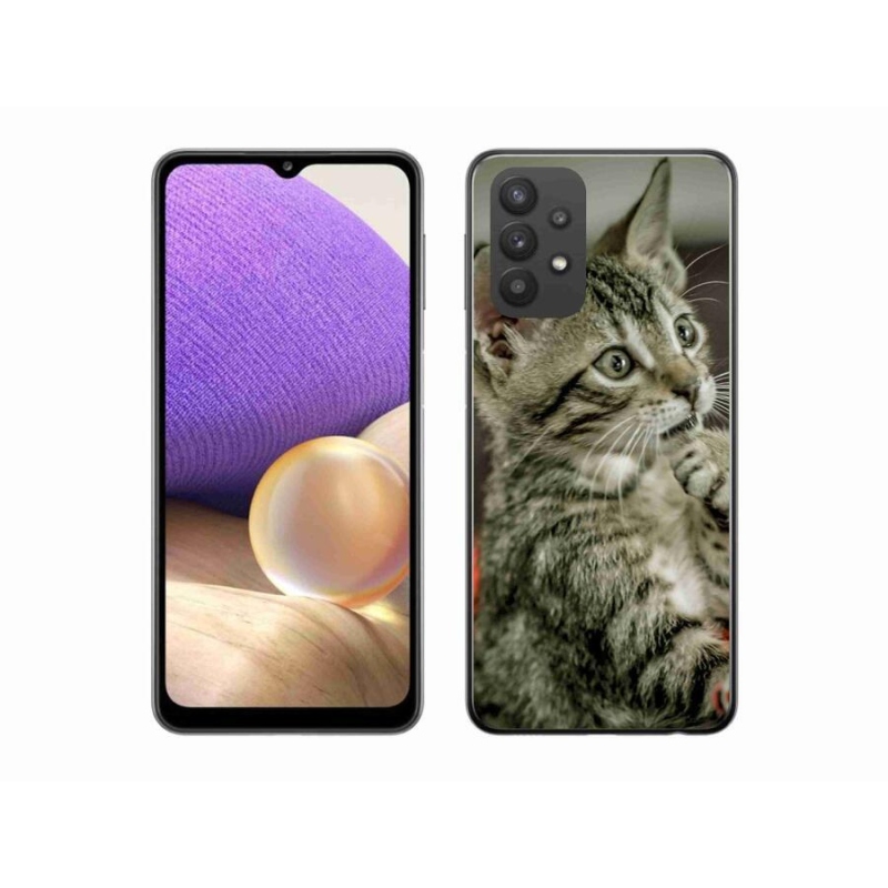 Gelové pouzdro mmCase na mobil Samsung Galaxy A32 5G - roztomilá kočka