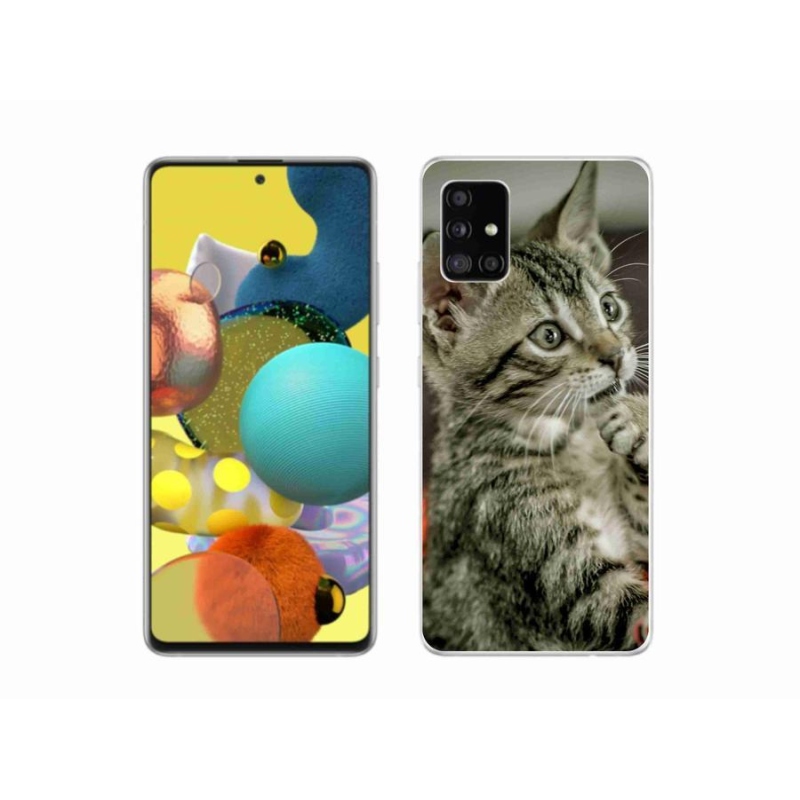 Gelové pouzdro mmCase na mobil Samsung Galaxy A51 5G - roztomilá kočka