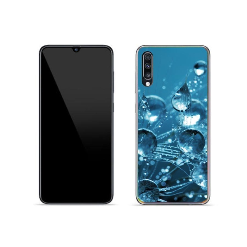 Gelové pouzdro mmCase na mobil Samsung Galaxy A70 - kapky vody