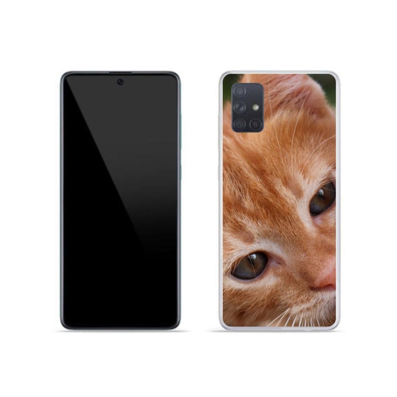 Gelové pouzdro mmCase na mobil Samsung Galaxy A71 - zrzavé kotě