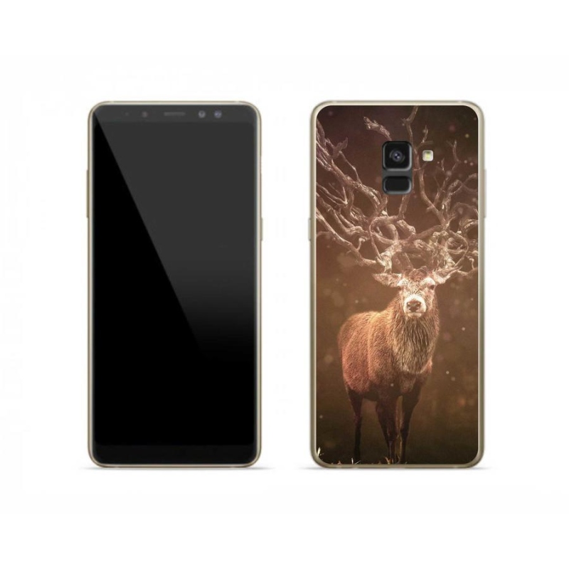 Gelové pouzdro mmCase na mobil Samsung Galaxy A8 (2018) - jelen v záři