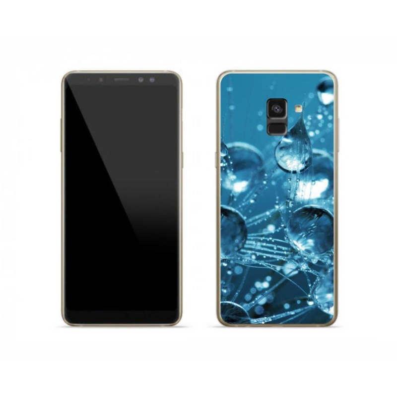 Gelové pouzdro mmCase na mobil Samsung Galaxy A8 (2018) - kapky vody