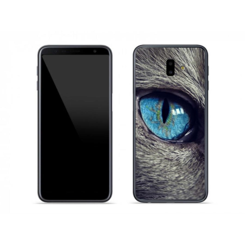 Gelové pouzdro mmCase na mobil Samsung Galaxy J6 Plus - modré kočičí oko