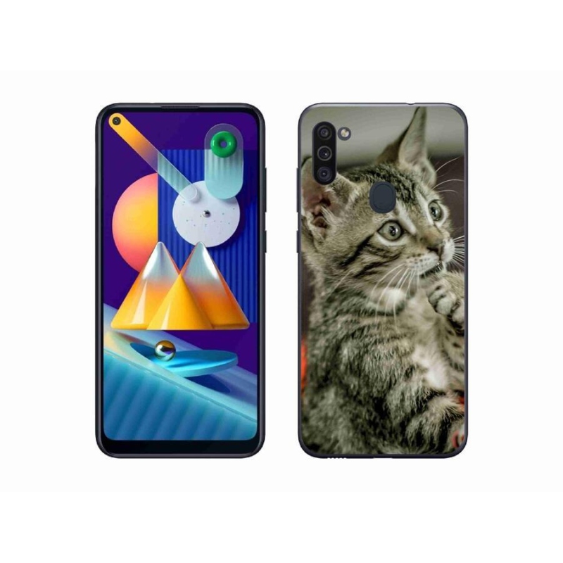 Gelové pouzdro mmCase na mobil Samsung Galaxy M11 - roztomilá kočka