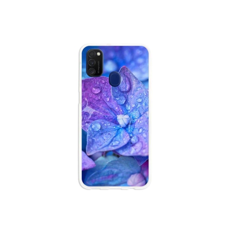 Gelové pouzdro mmCase na mobil Samsung Galaxy M21 - fialový květ