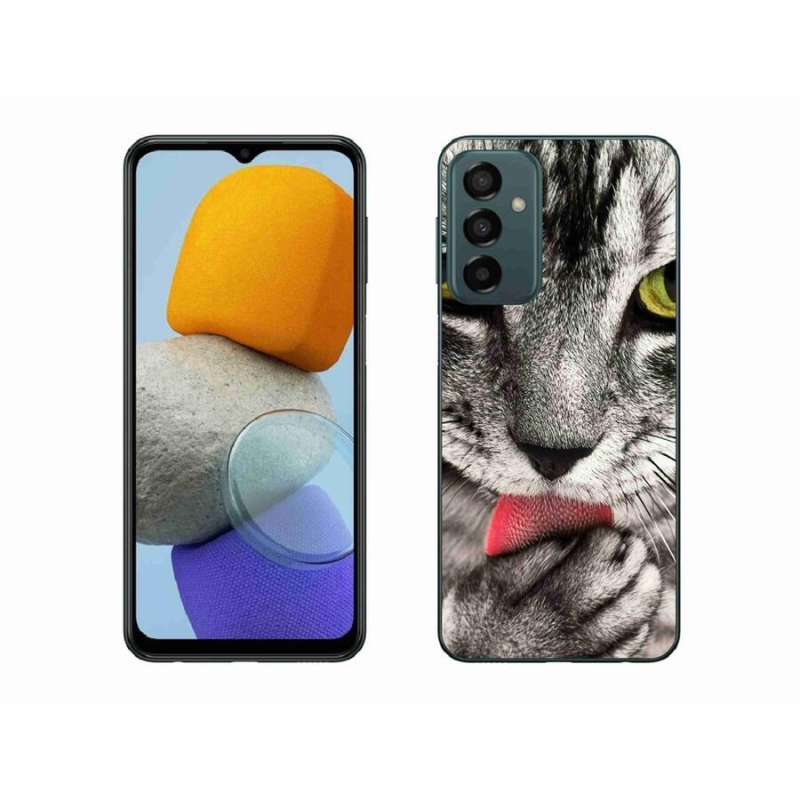 Gelové pouzdro mmCase na mobil Samsung Galaxy M23 5G - zelené kočičí oči