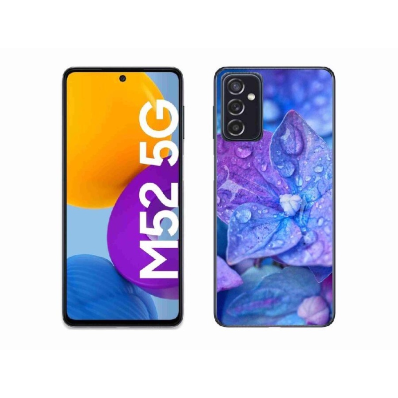 Gelové pouzdro mmCase na mobil Samsung Galaxy M52 5G - fialový květ