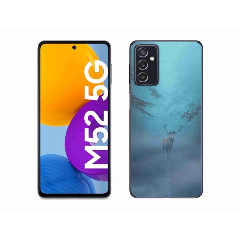 Gelové pouzdro mmCase na mobil Samsung Galaxy M52 5G - jelen v mlze