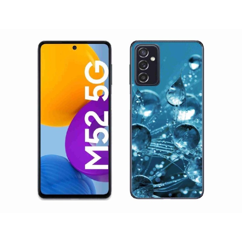 Gelové pouzdro mmCase na mobil Samsung Galaxy M52 5G - kapky vody