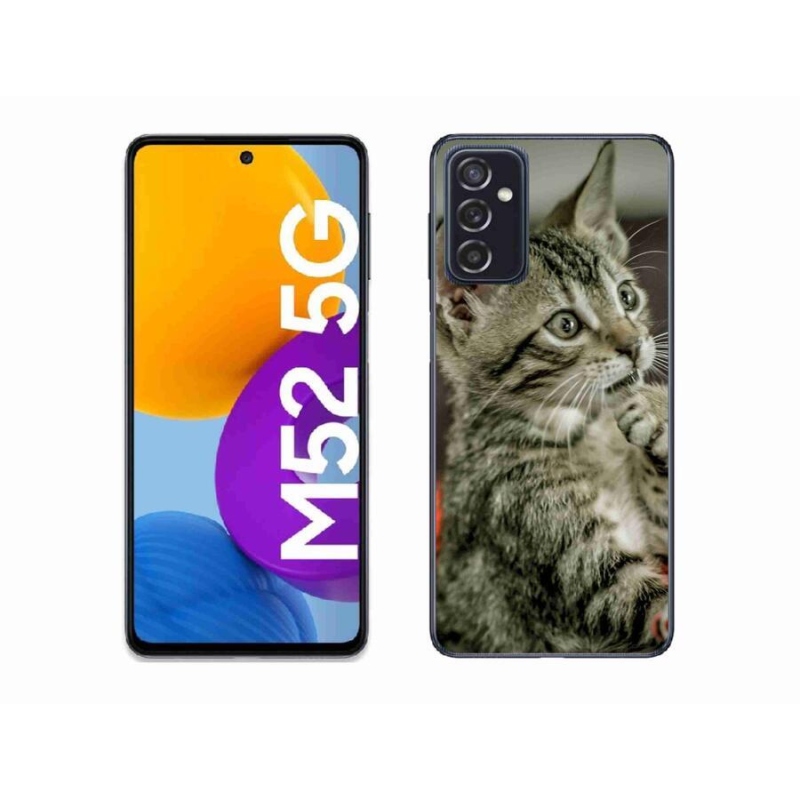 Gelové pouzdro mmCase na mobil Samsung Galaxy M52 5G - roztomilá kočka