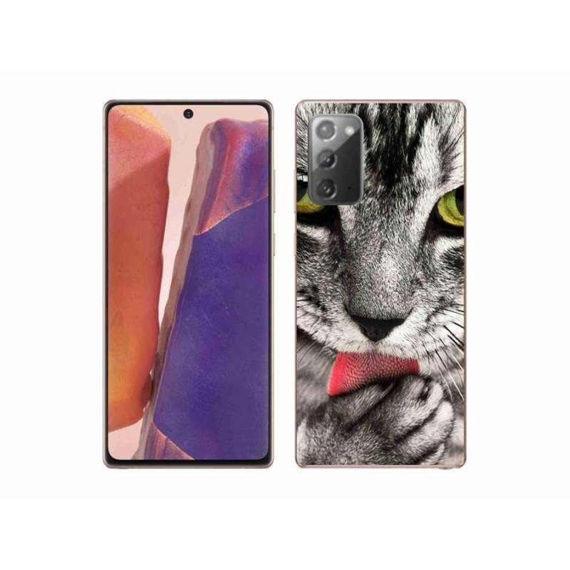Gelové pouzdro mmCase na mobil Samsung Galaxy Note 20/Note 20 5G - zelené kočičí oči