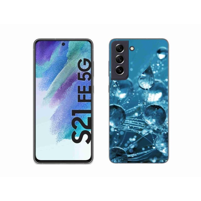 Gelové pouzdro mmCase na mobil Samsung Galaxy S21 FE 5G - kapky vody
