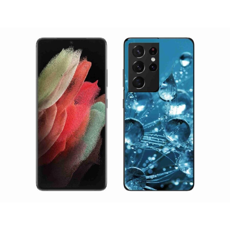 Gelové pouzdro mmCase na mobil Samsung Galaxy S21 Ultra 5G - kapky vody