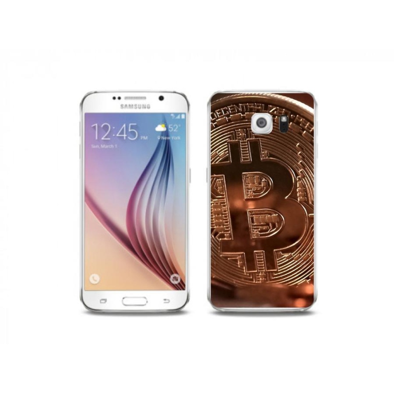 Gelové pouzdro mmCase na mobil Samsung Galaxy S6 - bitcoin
