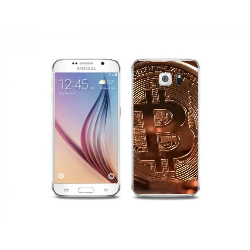 Gelové pouzdro mmCase na mobil Samsung Galaxy S6 Edge - bitcoin