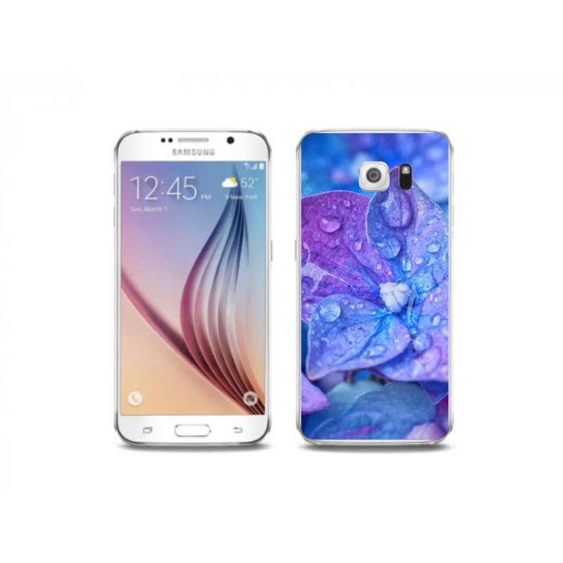 Gelové pouzdro mmCase na mobil Samsung Galaxy S6 - fialový květ