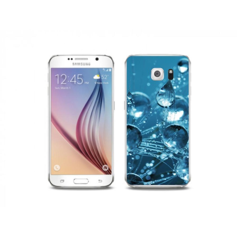Gelové pouzdro mmCase na mobil Samsung Galaxy S6 - kapky vody
