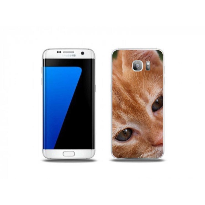 Gelové pouzdro mmCase na mobil Samsung Galaxy S7 Edge - zrzavé kotě