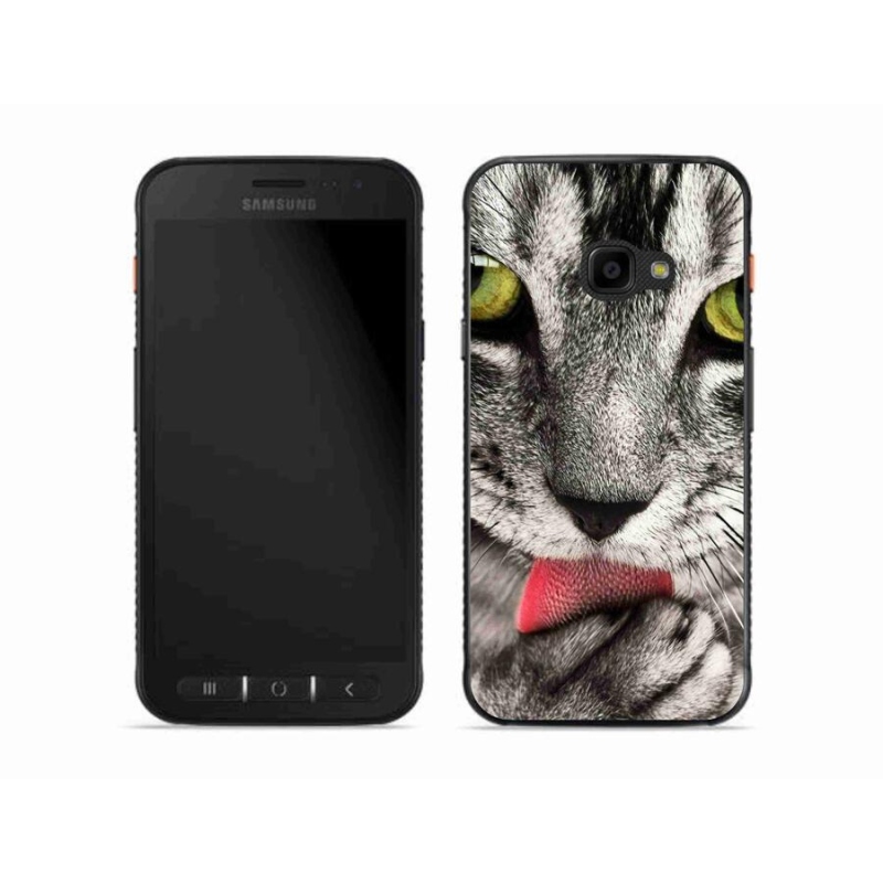 Gelové pouzdro mmCase na mobil Samsung Galaxy Xcover 4S - zelené kočičí oči