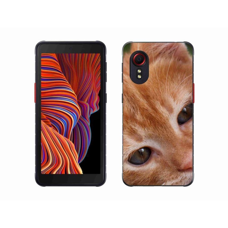 Gelové pouzdro mmCase na mobil Samsung Galaxy Xcover 5 - zrzavé kotě