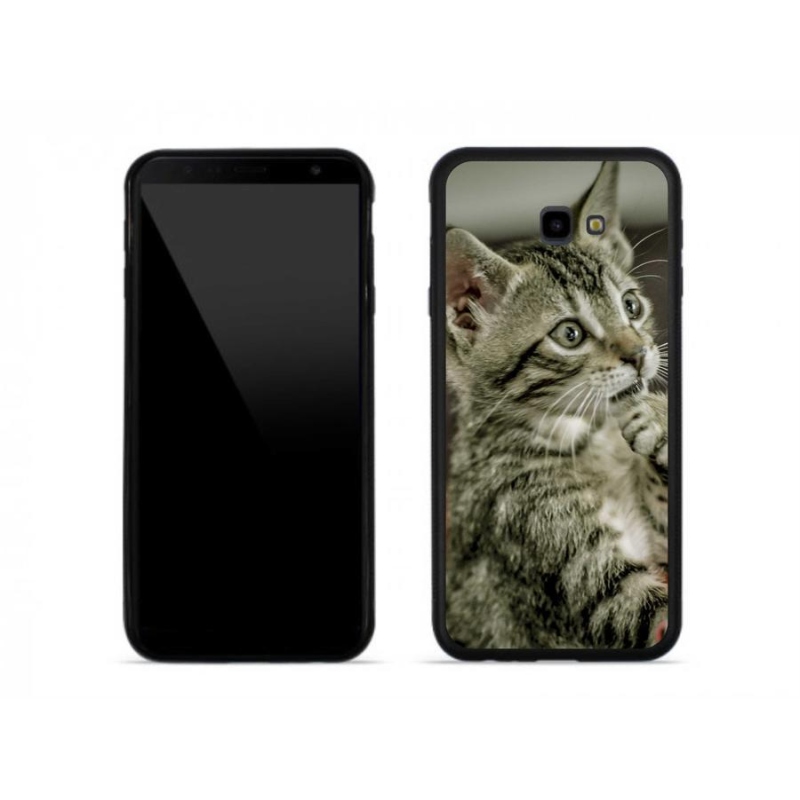Gelové pouzdro mmCase na mobil Samsung J4 Plus - roztomilá kočka