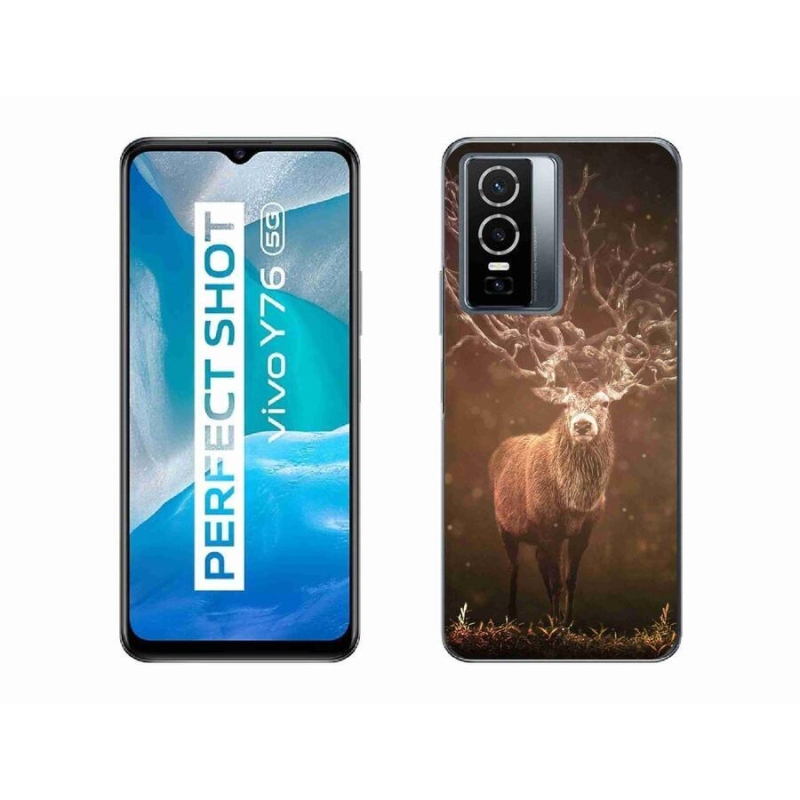 Gelové pouzdro mmCase na mobil Vivo Y76 5G - jelen v záři