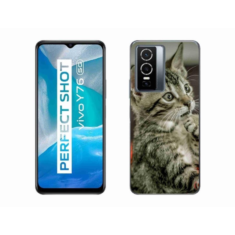 Gelové pouzdro mmCase na mobil Vivo Y76 5G - roztomilá kočka